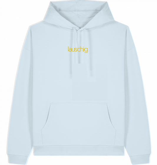 lauschig hoodie oversized yellow logo