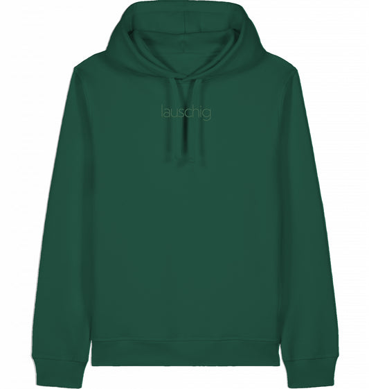lauschig hoodie green logo