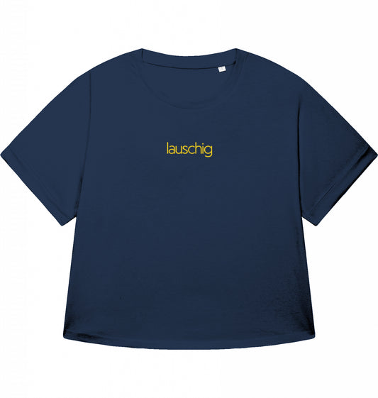 lauschig female shirt yellow logo