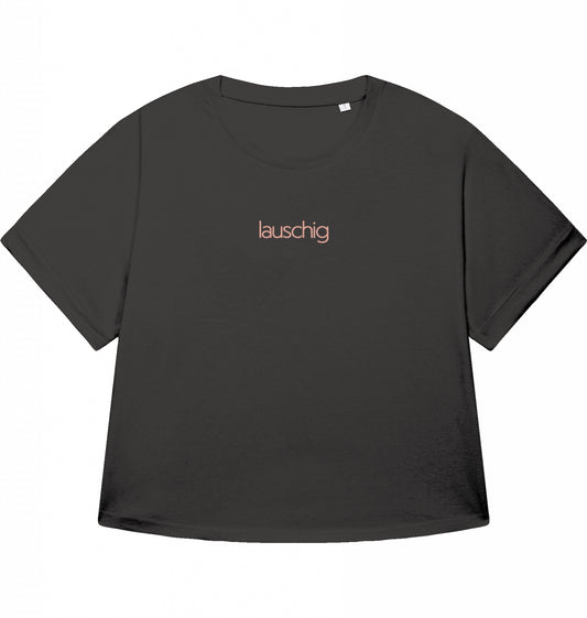 lauschig female shirt coral logo