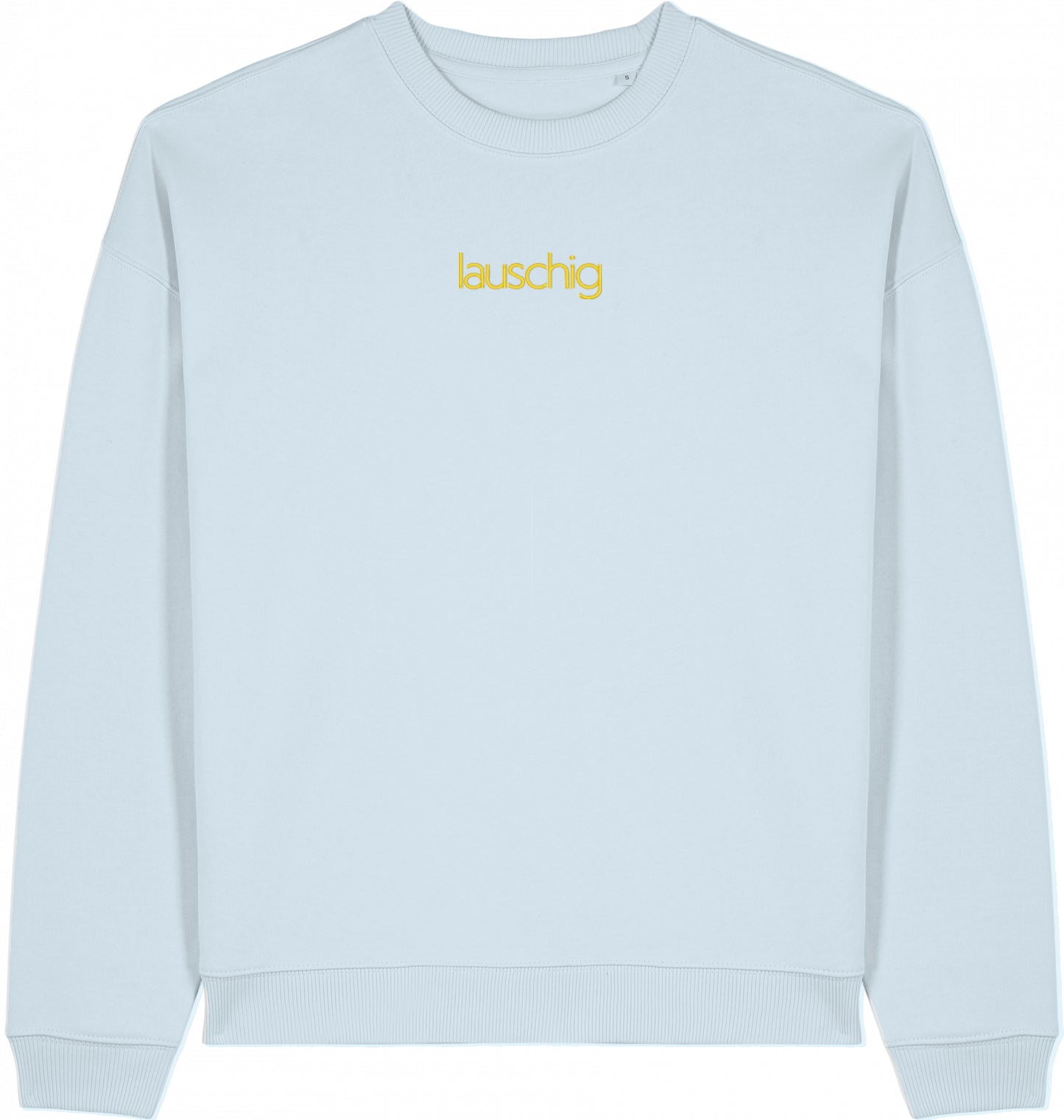 lauschig sweater oversized yellow logo