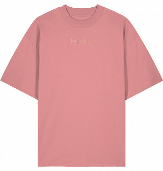 lauschig t-shirt oversized coral logo