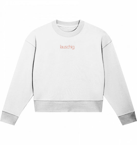 lauschig crop sweater coral logo